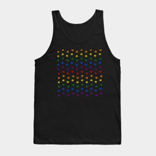 Many Rainbow Paws - Cat Paws - Dog Paws - Animal Paws - Pride, Rainbow, LGBTQ Tank Top